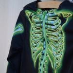 99. Zöld világítós csontváz jelmez